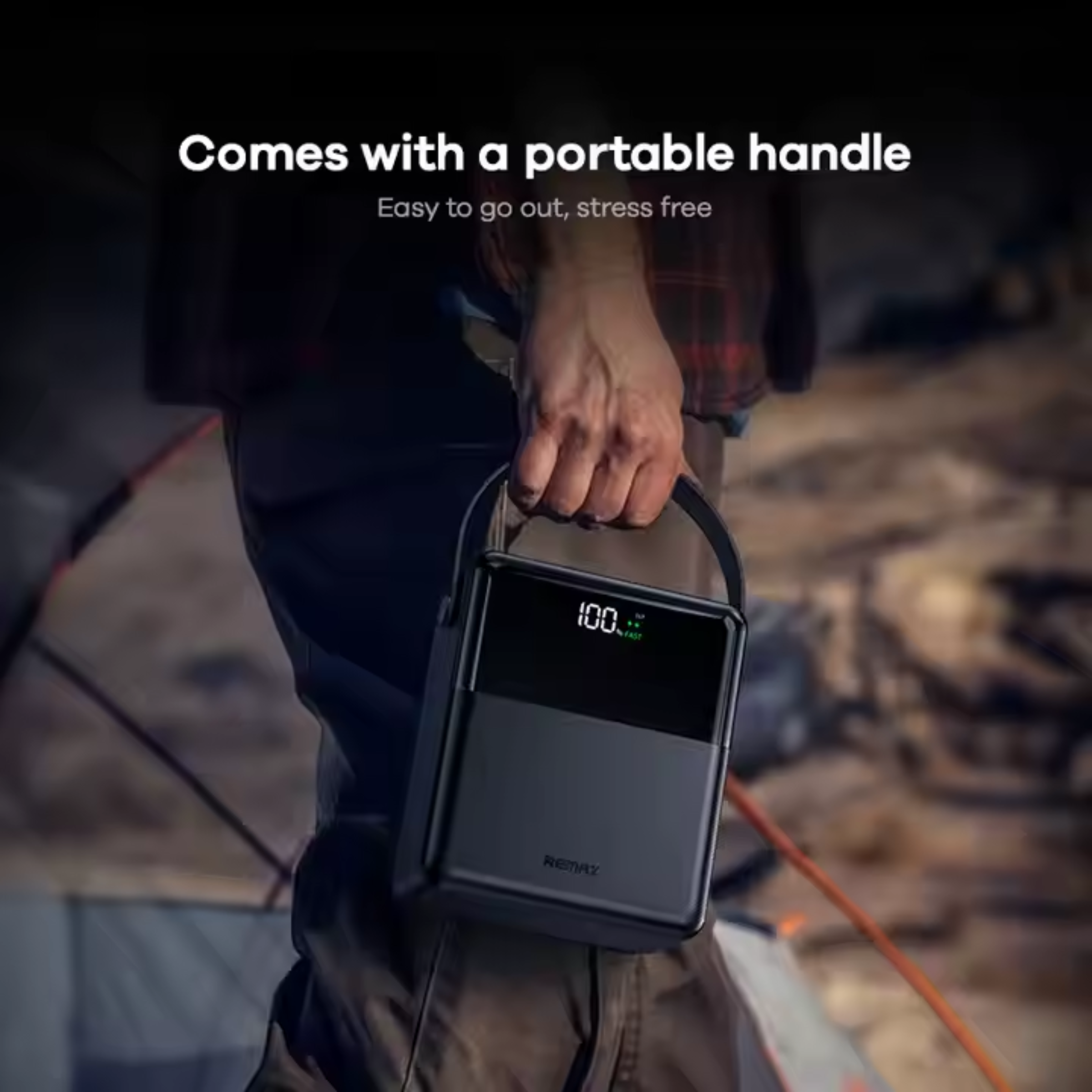 🤍💖 REMAX FP-1 27W+22.5W LED Lamp Fast Charging Power Banks 100000mah High Capacity Portable Laptop Power Bank with LED Lighting 🤍💖