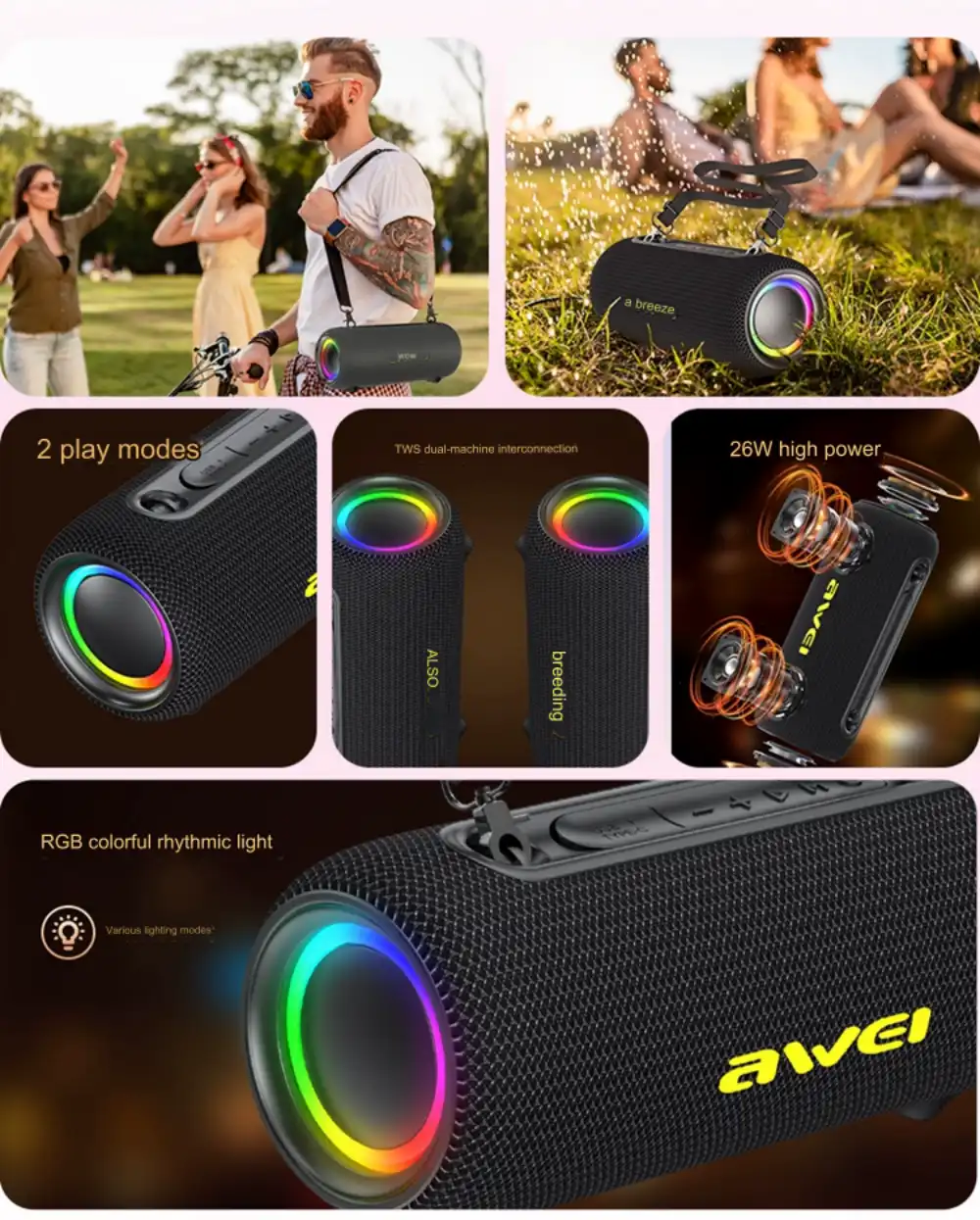 🤍💖 Awei KA33 Bluetooth Speaker (6 Months Warranty) 🤍💖