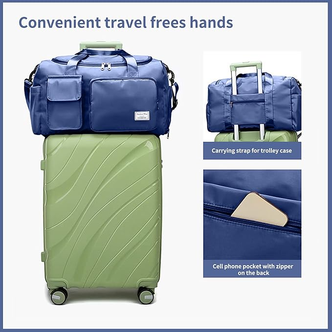 🤍💖 Fashionable Large Capacity Travel & Gym Bag - Blue 🤍💖