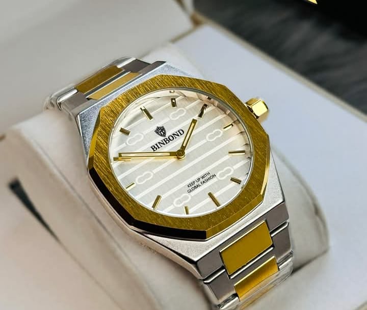 🤍💖 BINBOND 818 Stainless Steel Quartz Fashionable Premium Watch 🤍💖