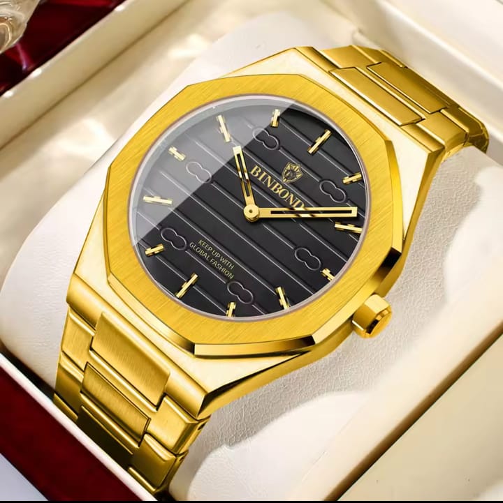 🤍💖 BINBOND 818 Stainless Steel Quartz Fashionable Premium Watch 🤍💖