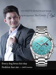 🤍💖 Butter Fly Lock OLEVS Watch for mens (stell chain paste dial ) 🤍💖