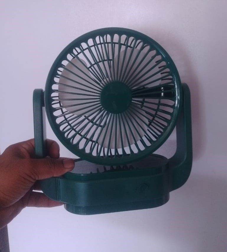🤍💖 High Quality Rechargeble & Portable Desk Fan EN 1300 (green) 🤍💖
