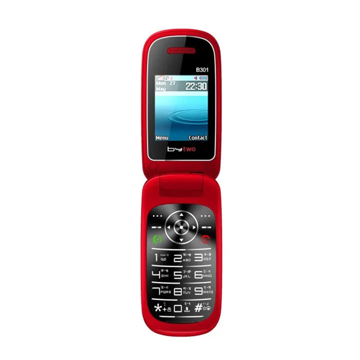 🤍💖 Bytwo 301 Folding Phone Dual Sim red  🤍💖