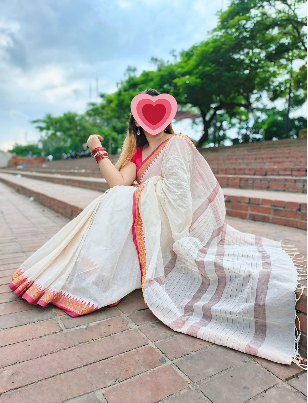 🤍💖🥀  সিল্ক আড়ং কটন সুতি  শাড়ি 🕊️🤍💖
