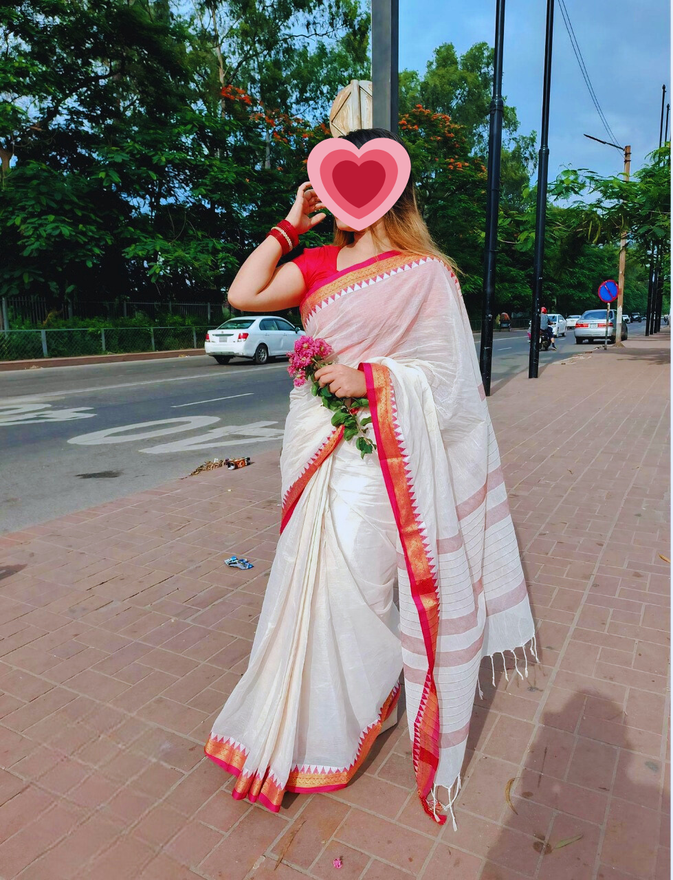 🤍💖🥀  সিল্ক আড়ং কটন সুতি  শাড়ি 🕊️🤍💖