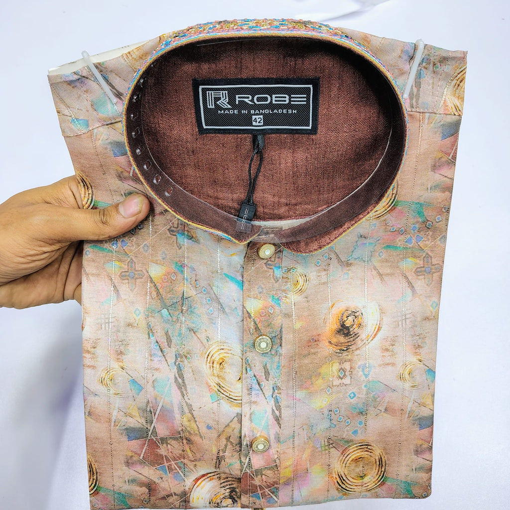 🤍💖Indian Cotton Gorgeous Karchupi Panjabi 🤍💖