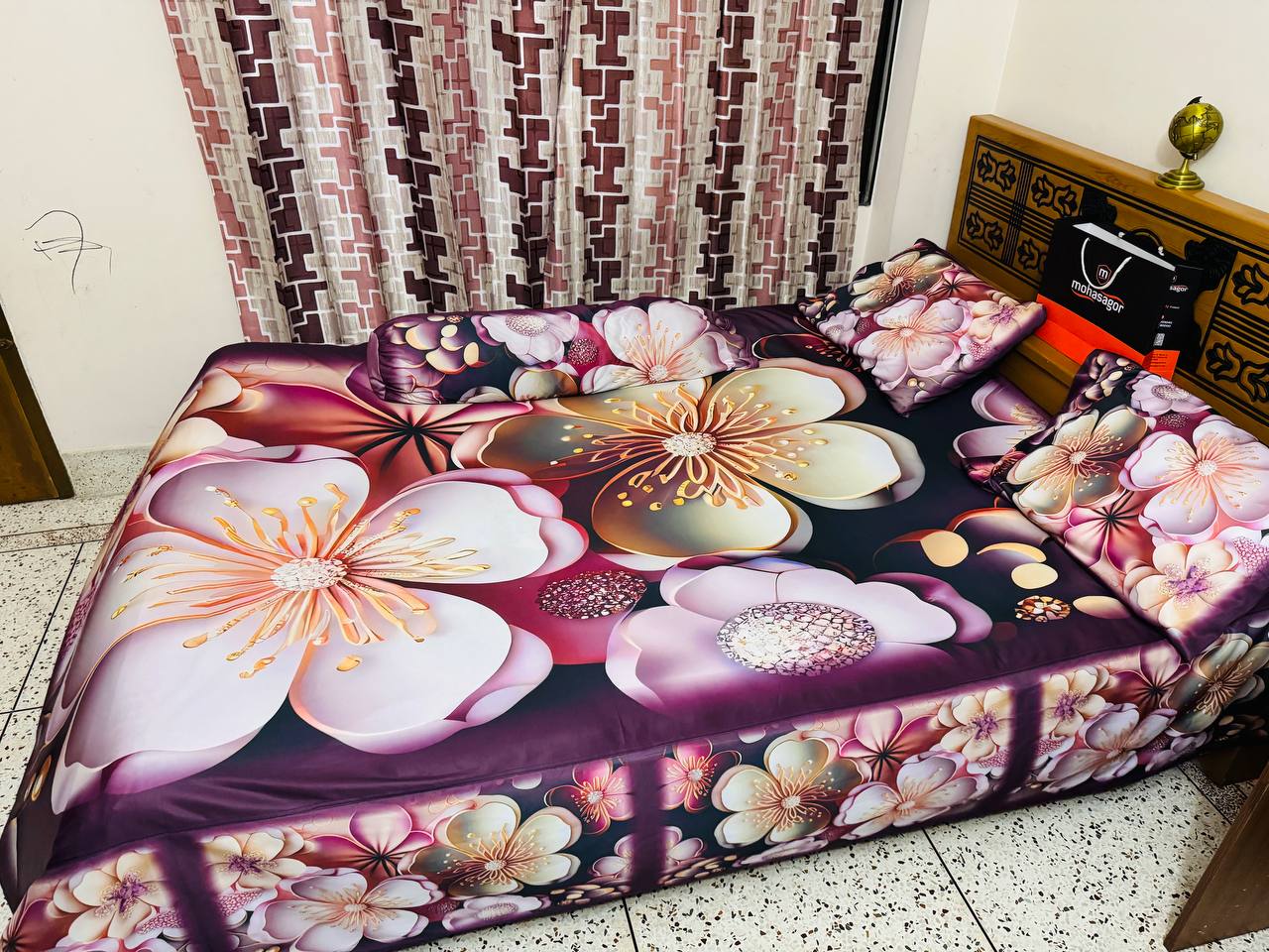 🤍💖 China Premium 3D Design Bed Sheet 🤍💖