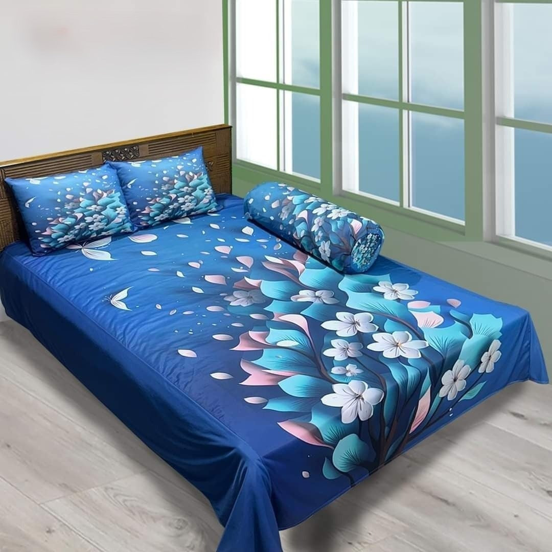 🤍💖 China Premium 3D Design Bed Sheet 🤍💖