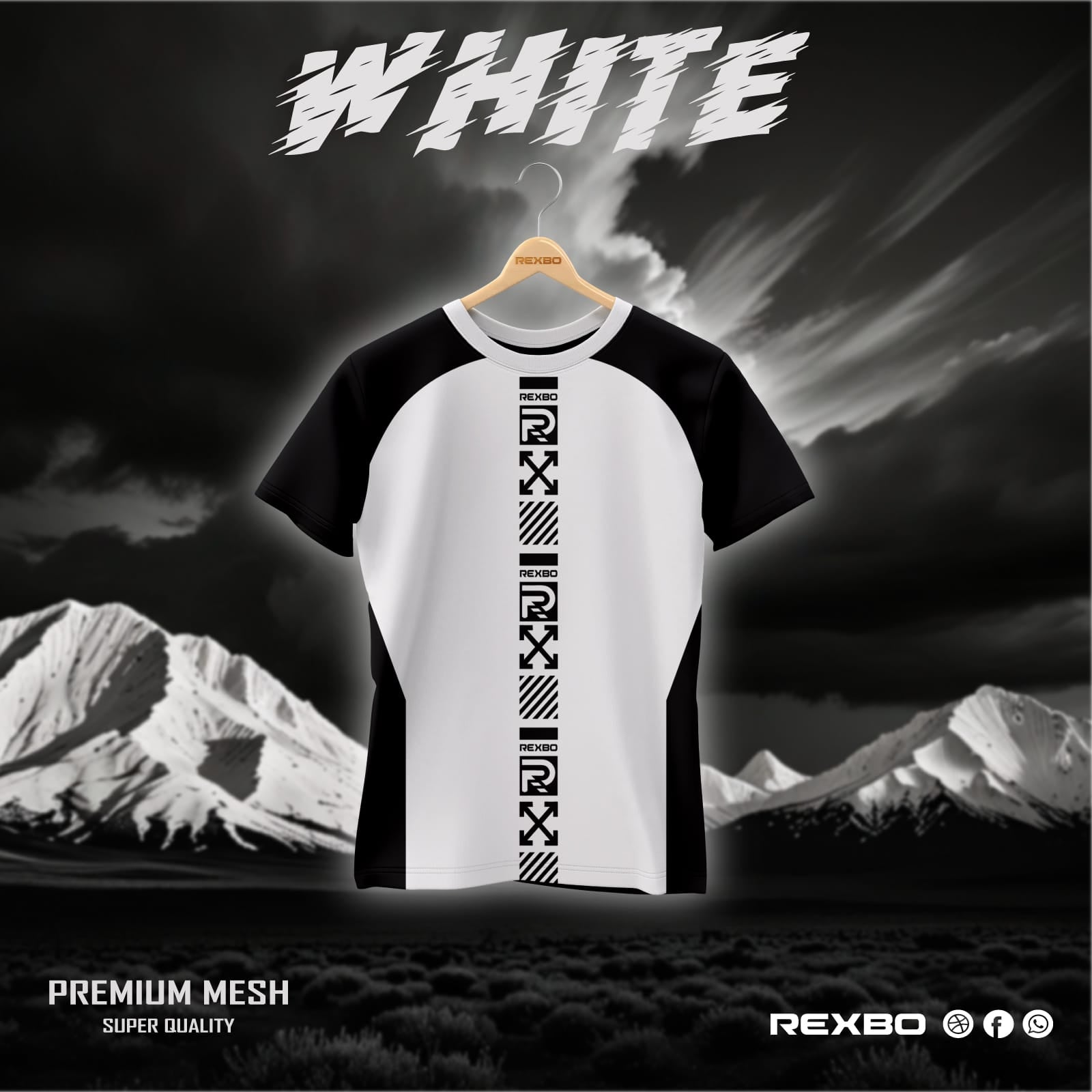 🤍💖 WHITE PREMIUM MESH টি-শার্ট 🤍💖