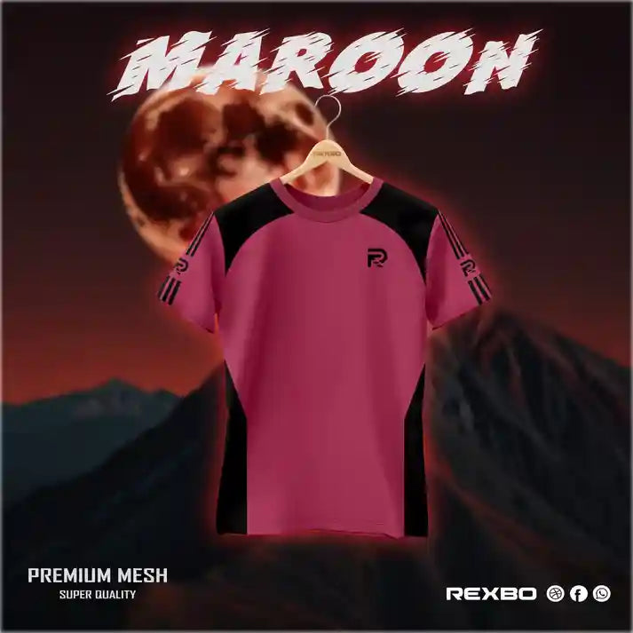 🤍💖 MAROON PREMIUM MESH টি-শার্ট 🤍💖