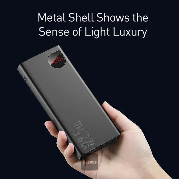 🤍💖 Baseus Adaman 20000mAh 22.5W Metal Power Bank with Digital Display – Black 🤍💖