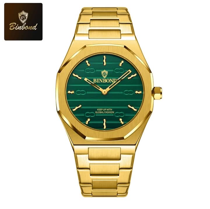 🤍💖 BINBOND 818 Stainless Steel Quartz Fashionable Premium Watch 🤍💖