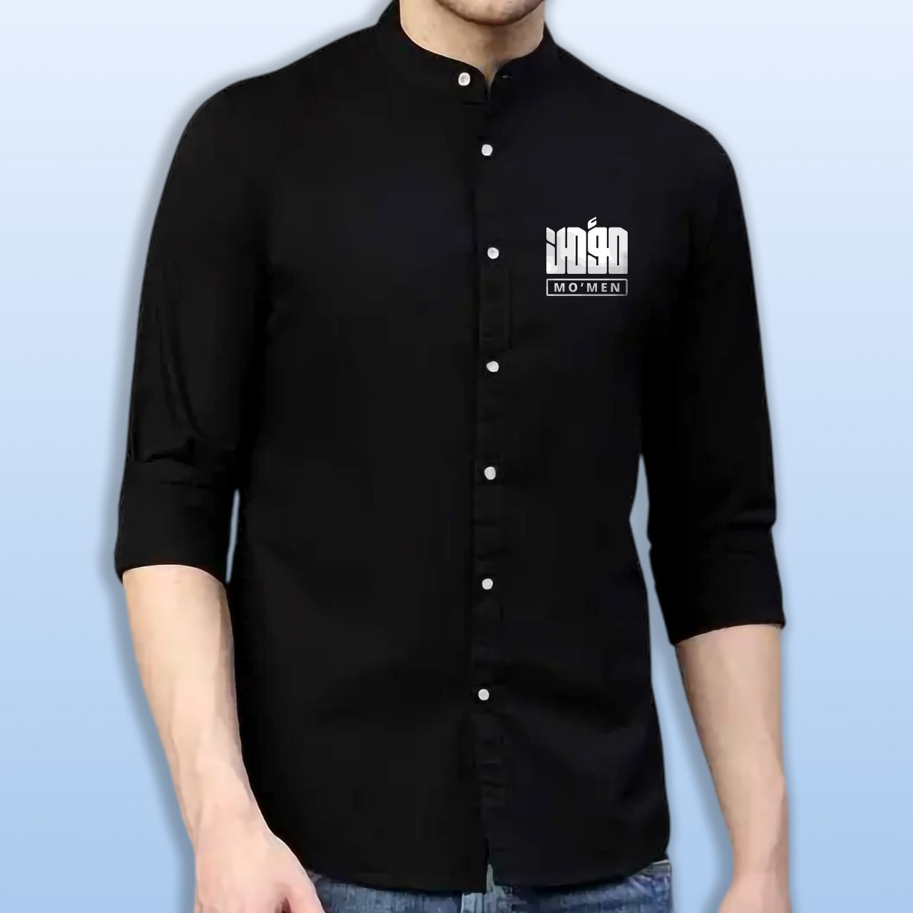 🤍💖 Premium Printed Ban Collar Shirt for Men 🤍💖