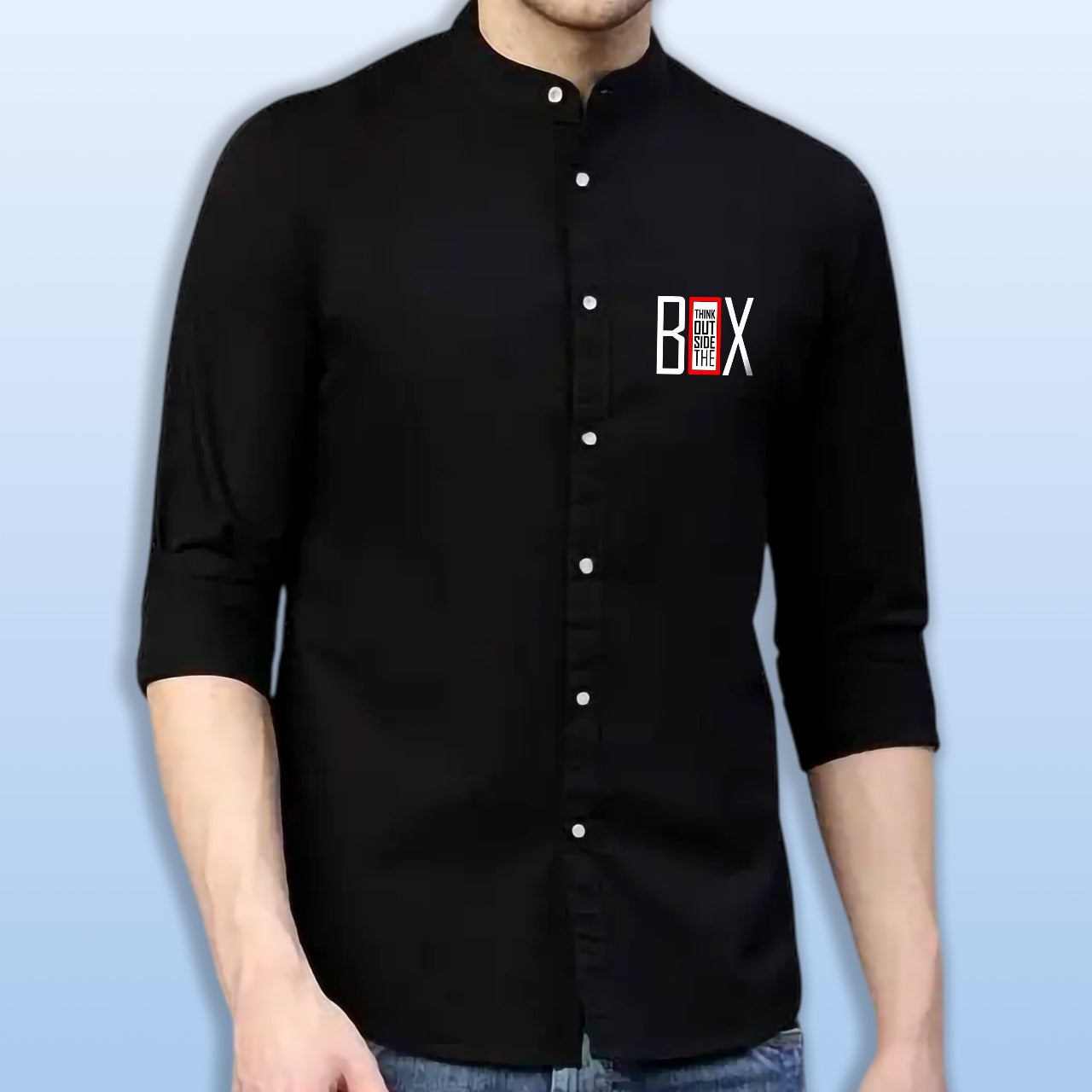🤍💖 Premium Printed Ban Collar Shirt for Men 🤍💖