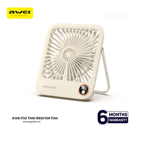 🤍💖 Awei F33 Thin Desktop Fan Space Saving Energy Saving Vertical Ultra-Quiet 🤍💖