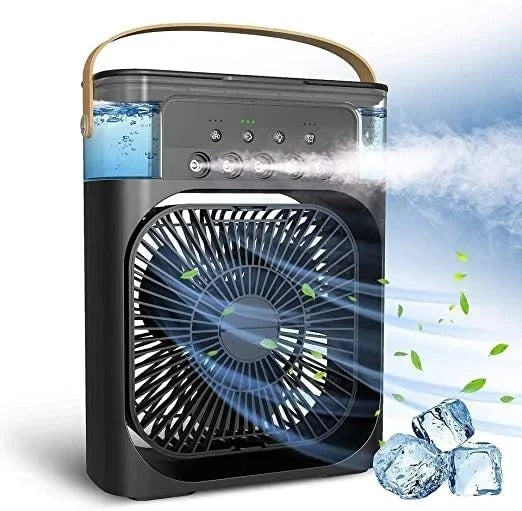 🤍💖 3 In 1 Air Cooling USB Fan with LED Night Light Water Fan 🤍💖