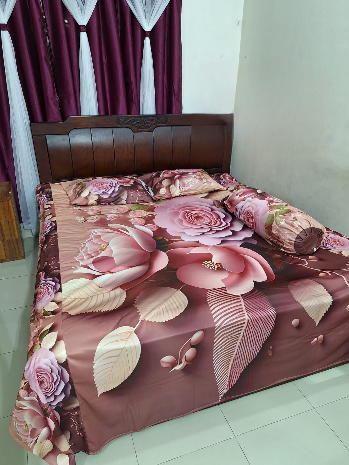 🤍💖 China Premium 3D Design Bed Sheet 🤍💖