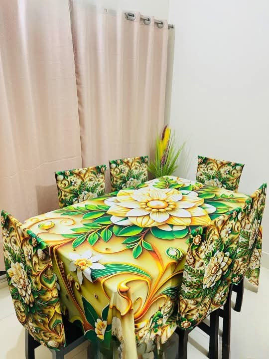 🤍💖 China Premium 3D Print Table Cloth Set 🤍💖