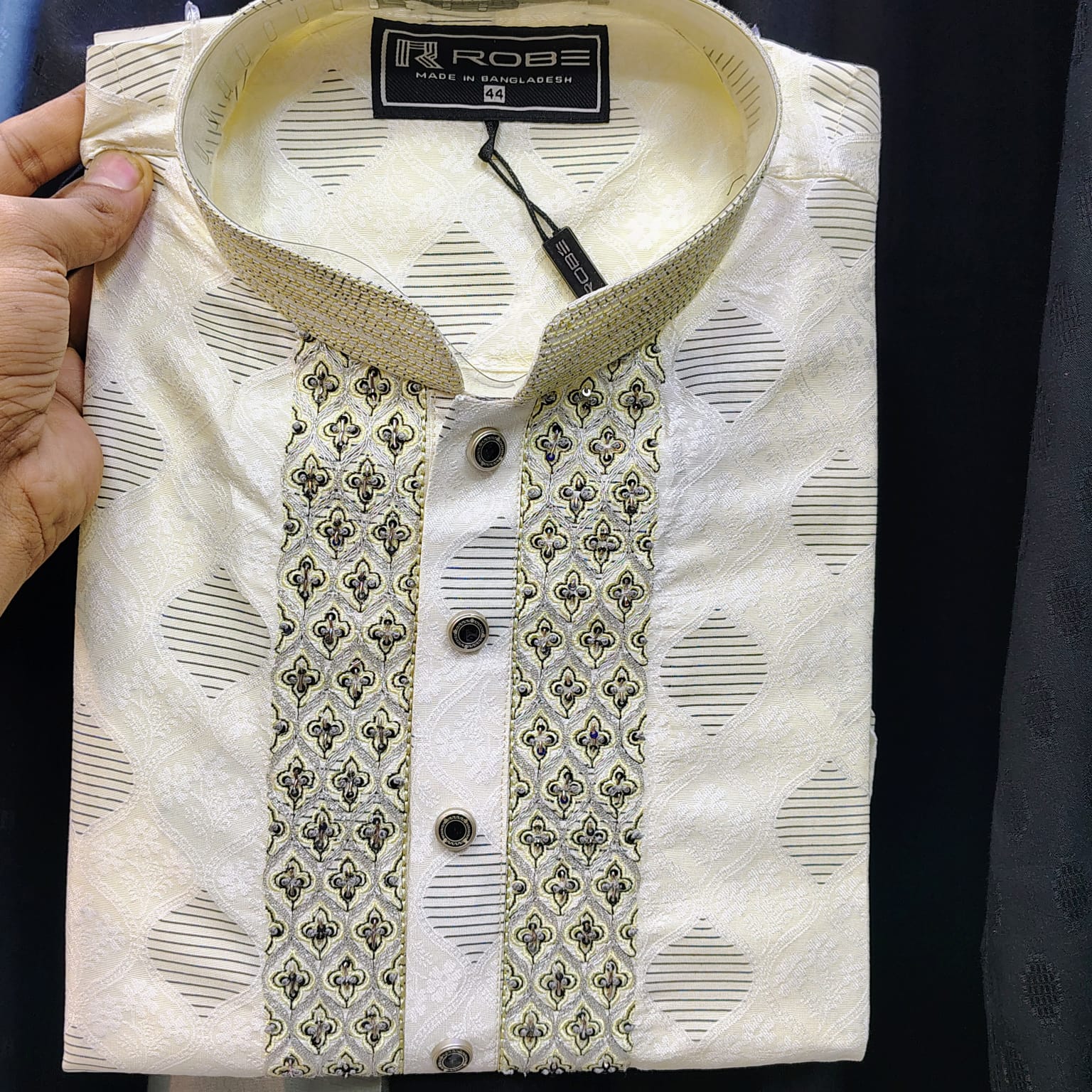 🤍💖Indian Cotton Gorgeous Karchupi Panjabi 🤍💖