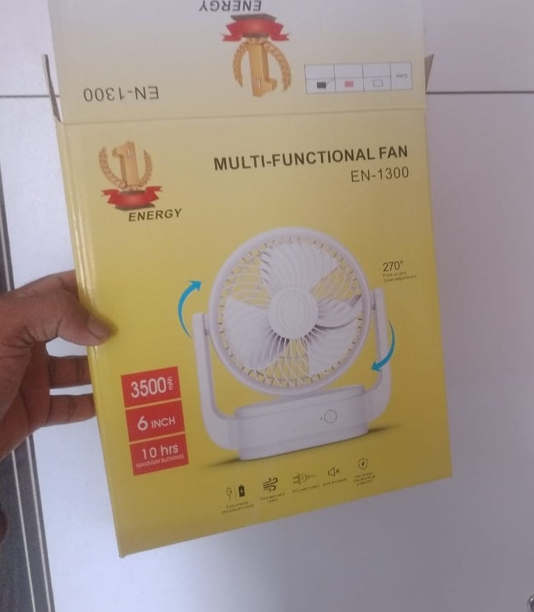 🤍💖 High Quality Rechargeble & Portable Desk Fan EN 1300 (green) 🤍💖
