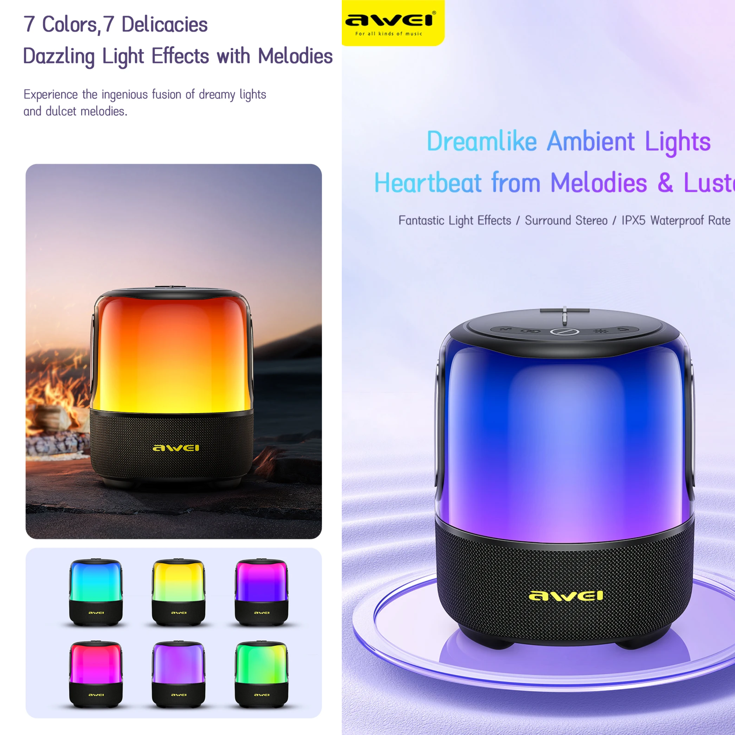 🤍💖 Awei Y680 TWS Powerful Waterproof Portable Wireless Subwoofer 🤍💖