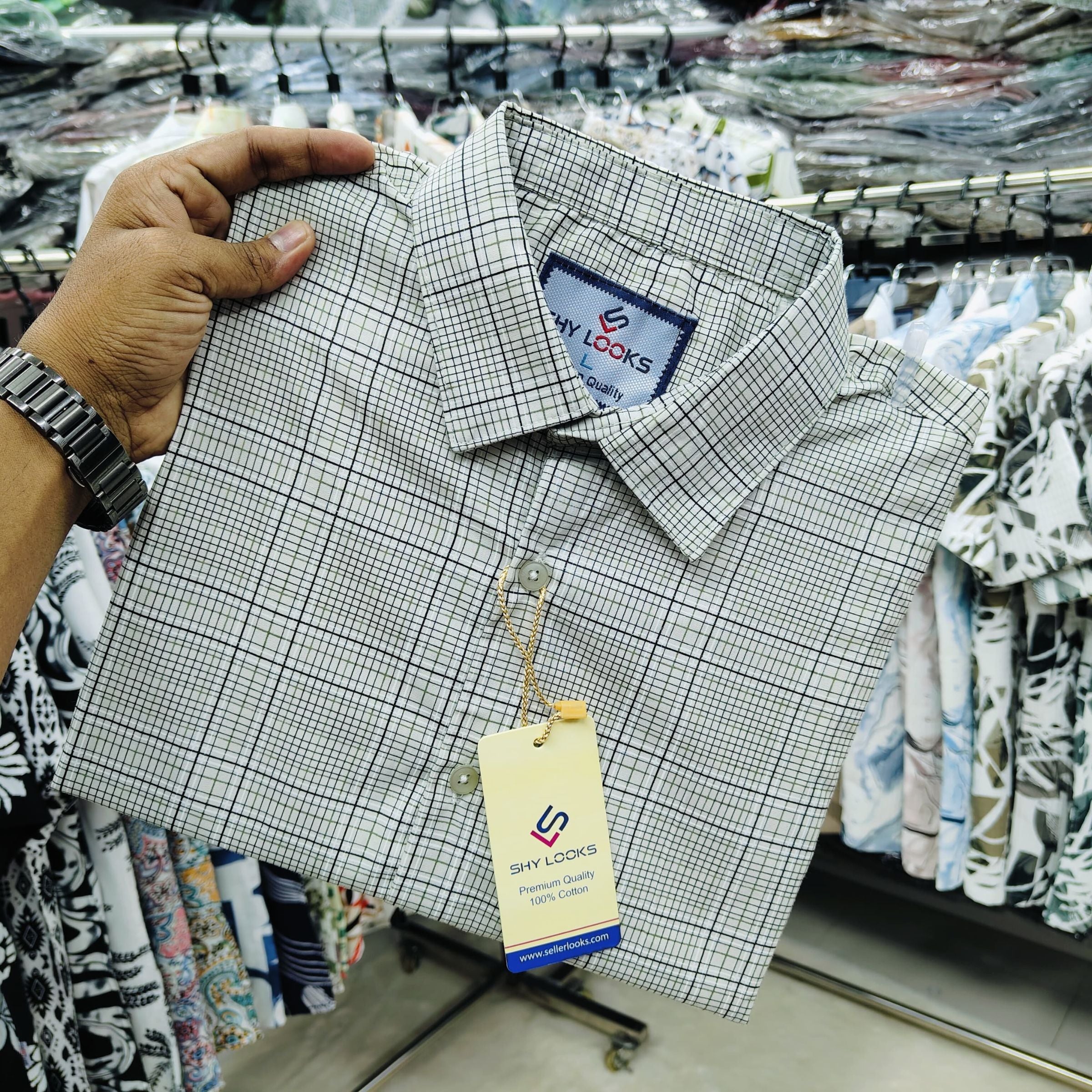 🤍💖 Pure Cotton full Sleeve Check Shirt for Men's 🤍💖