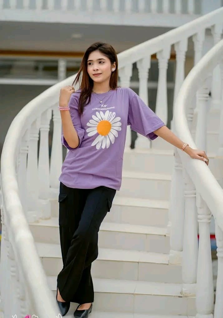 🤍💖 Drop Shoulder Ladies T-shirt 🤍💖 - STYLEX