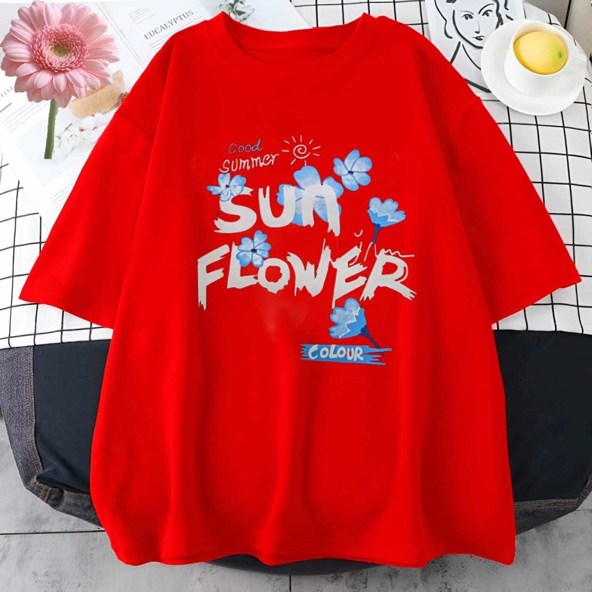 🤍💖 Drop Shoulder Ladies T-shirt 🤍💖 - STYLEX