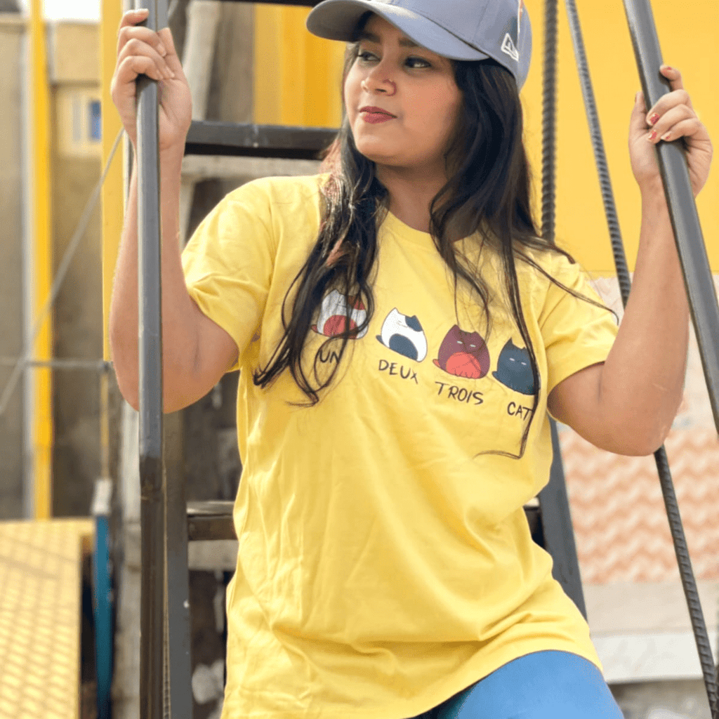 🤍💖 DTF Printed ladies T shirt | Half Sleeve Plain | Regular Fit Ladies T Shirt for Women & Girls 🤍💖 - STYLEX