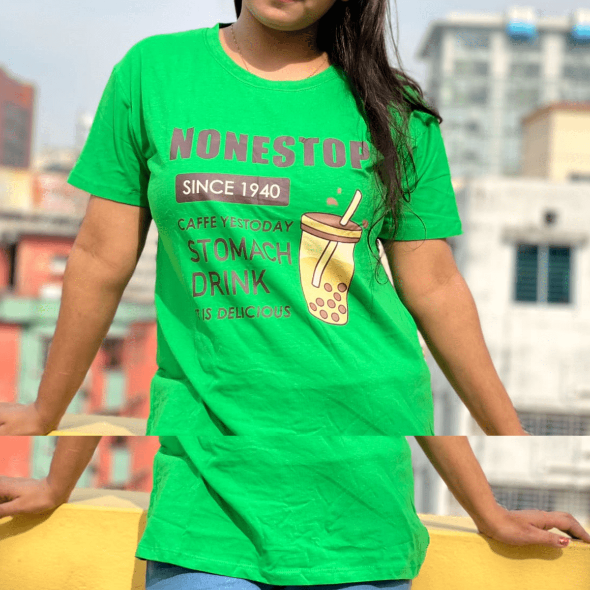 🤍💖 DTF Printed ladies T shirt | Half Sleeve Plain | Regular Fit Ladies T Shirt for Women & Girls 🤍💖 - STYLEX