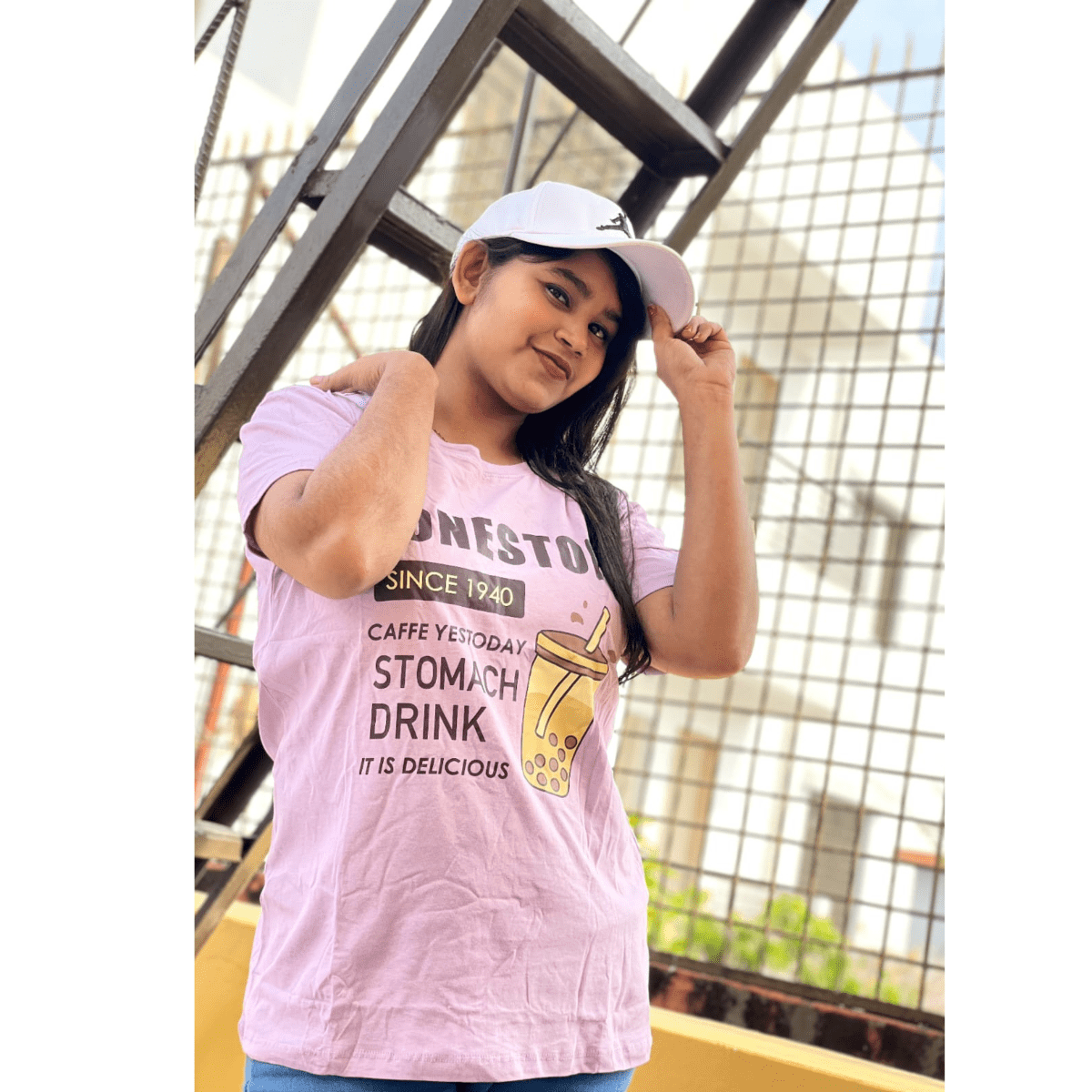 🤍💖 DTF Printed ladies T shirt | Half Sleeve Plain | Regular Fit Ladies T Shirt for Women & Girls 🤍💖 - STYLEX