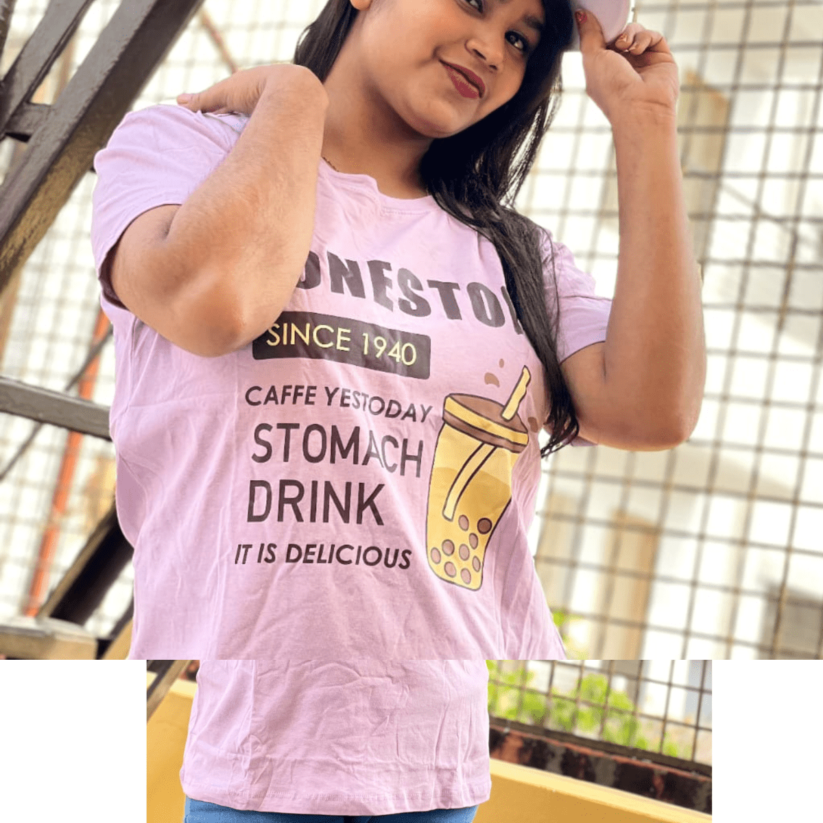 🤍💖 DTF Printed ladies T shirt | Half Sleeve Plain | Regular Fit Ladies T Shirt for Women & Girls 🤍💖 - STYLEX