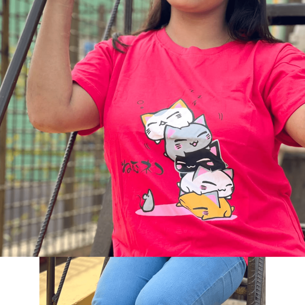 🤍💖 DTF Printed ladies T shirt | Half Sleeve Plain | Regular Fit Ladies T Shirt for Women & Girls 🤍💖 - STYLEX