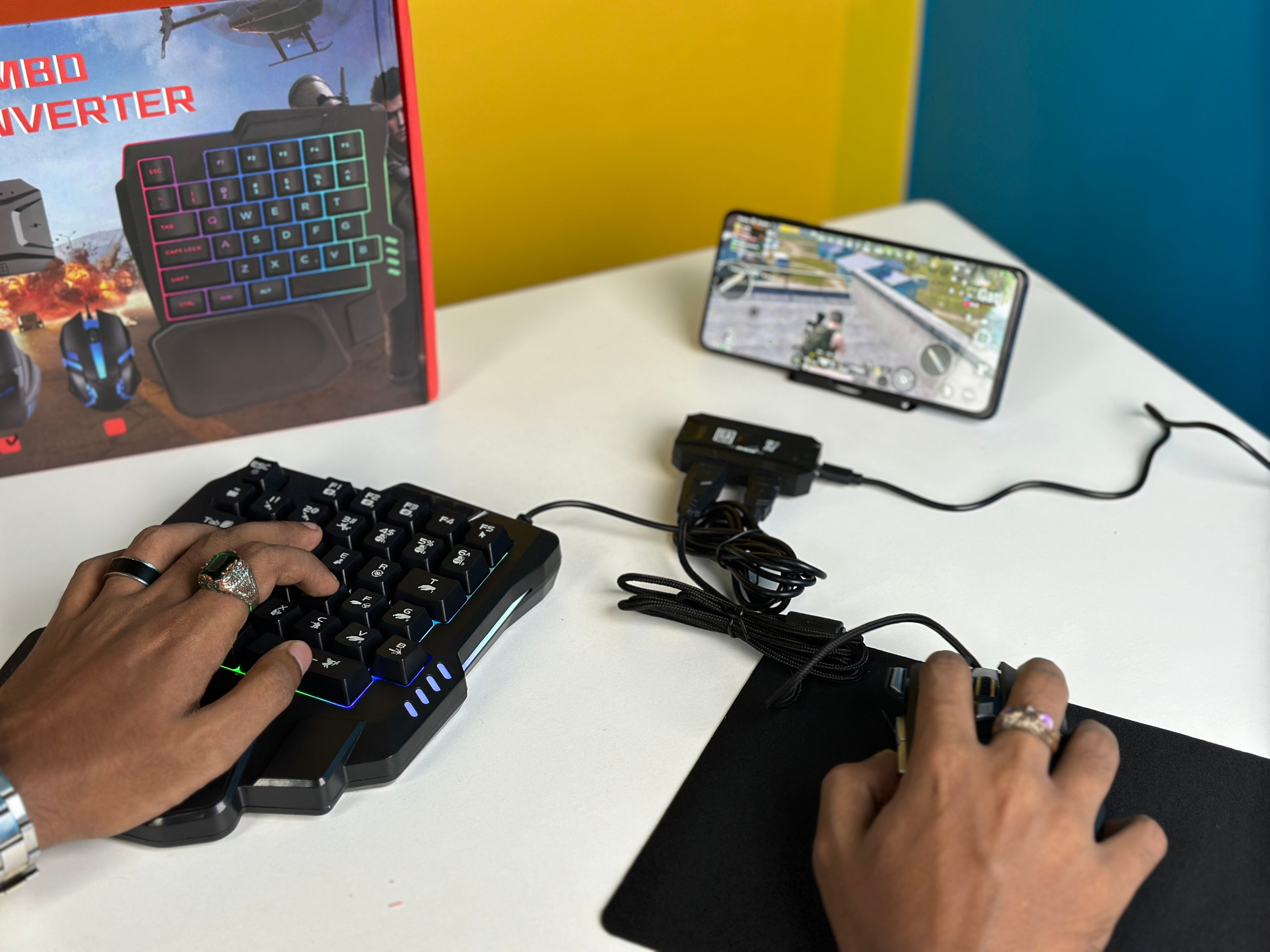 🤍💖 5 in 1 Mobile Game Combo Pack ( Phone Mouse Keyboard) 🤍💖