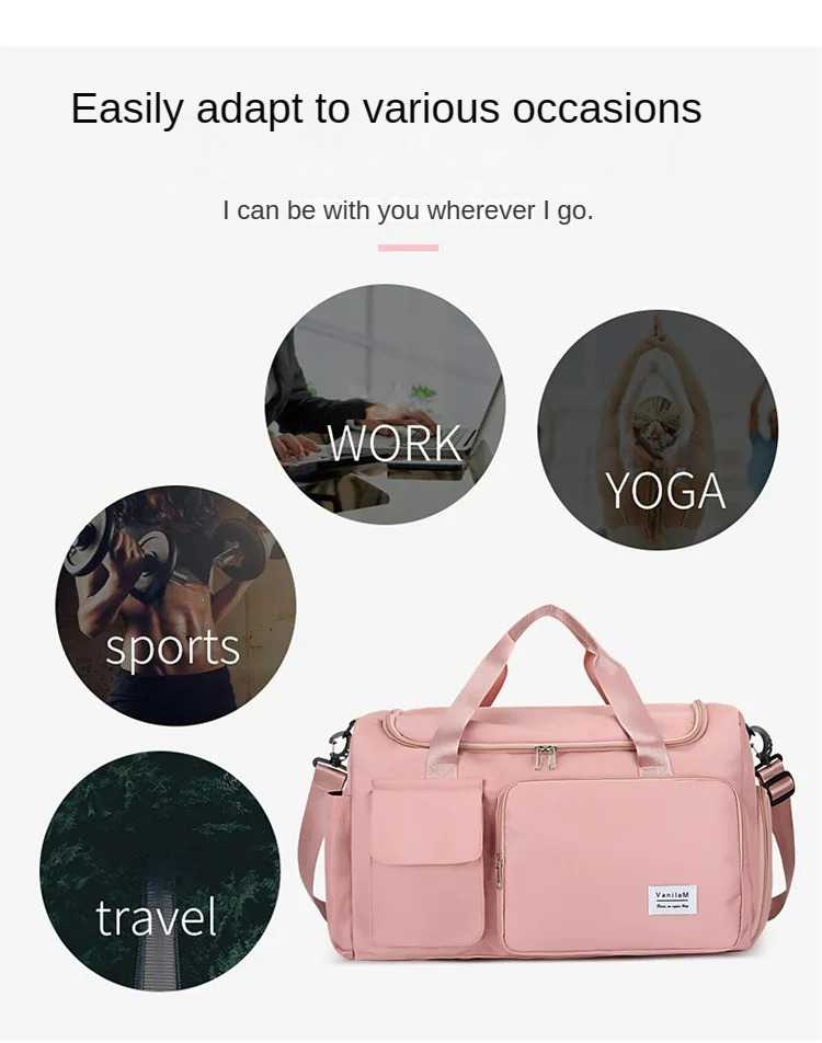 🤍💖 Fashionable Large Capacity Travel & Gym Bag 🤍💖