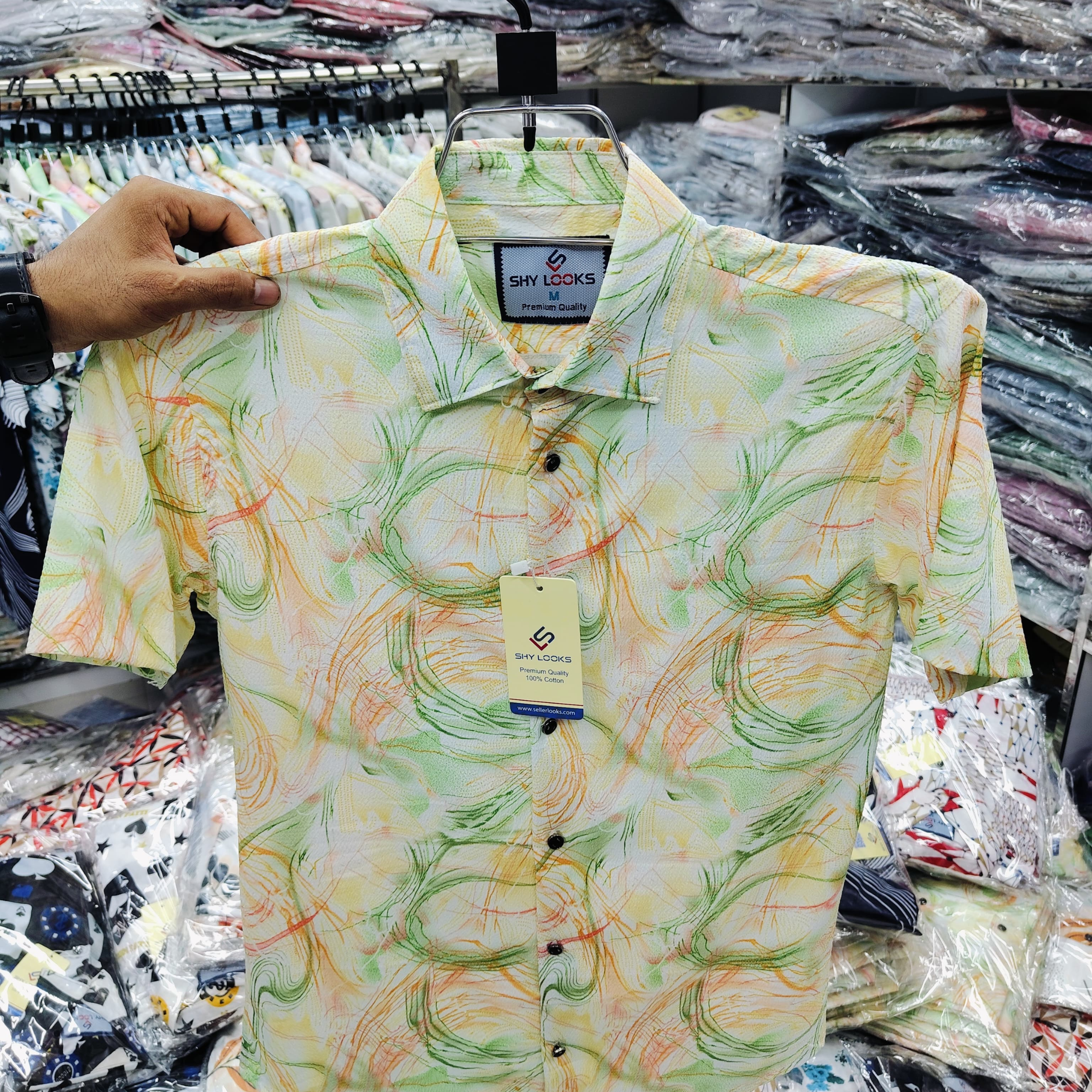 🤍💖 Premium Pop-Corn Half Sleeve Shirt For Men's 🤍💖