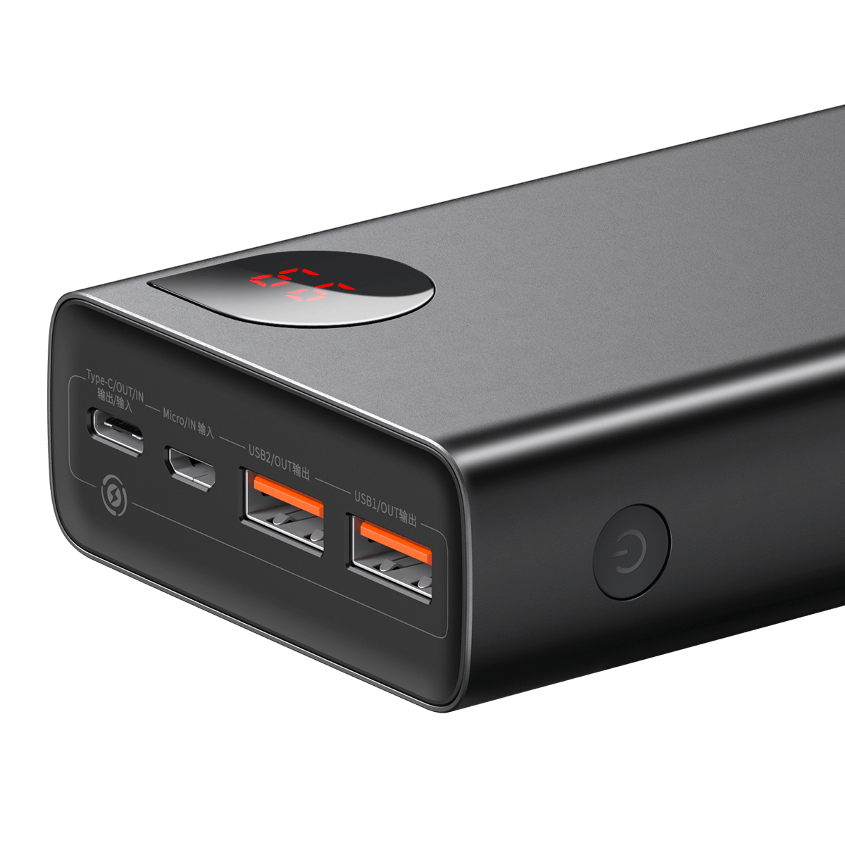 🤍💖 Baseus Adaman 20000mAh 22.5W Metal Power Bank with Digital Display – Black 🤍💖