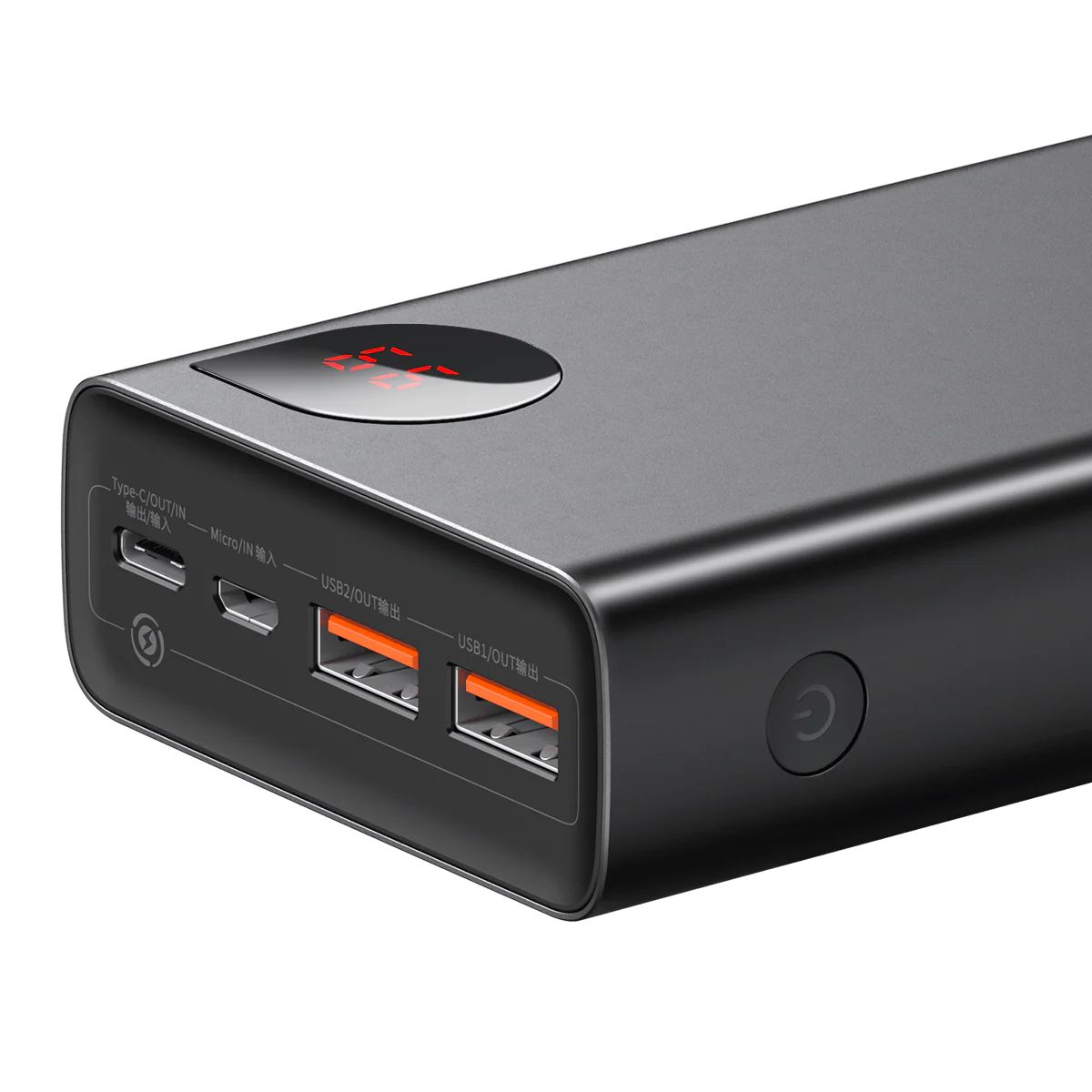 🤍💖 Baseus Adaman 20000mAh 22.5W Metal Power Bank with Digital Display – Black 🤍💖