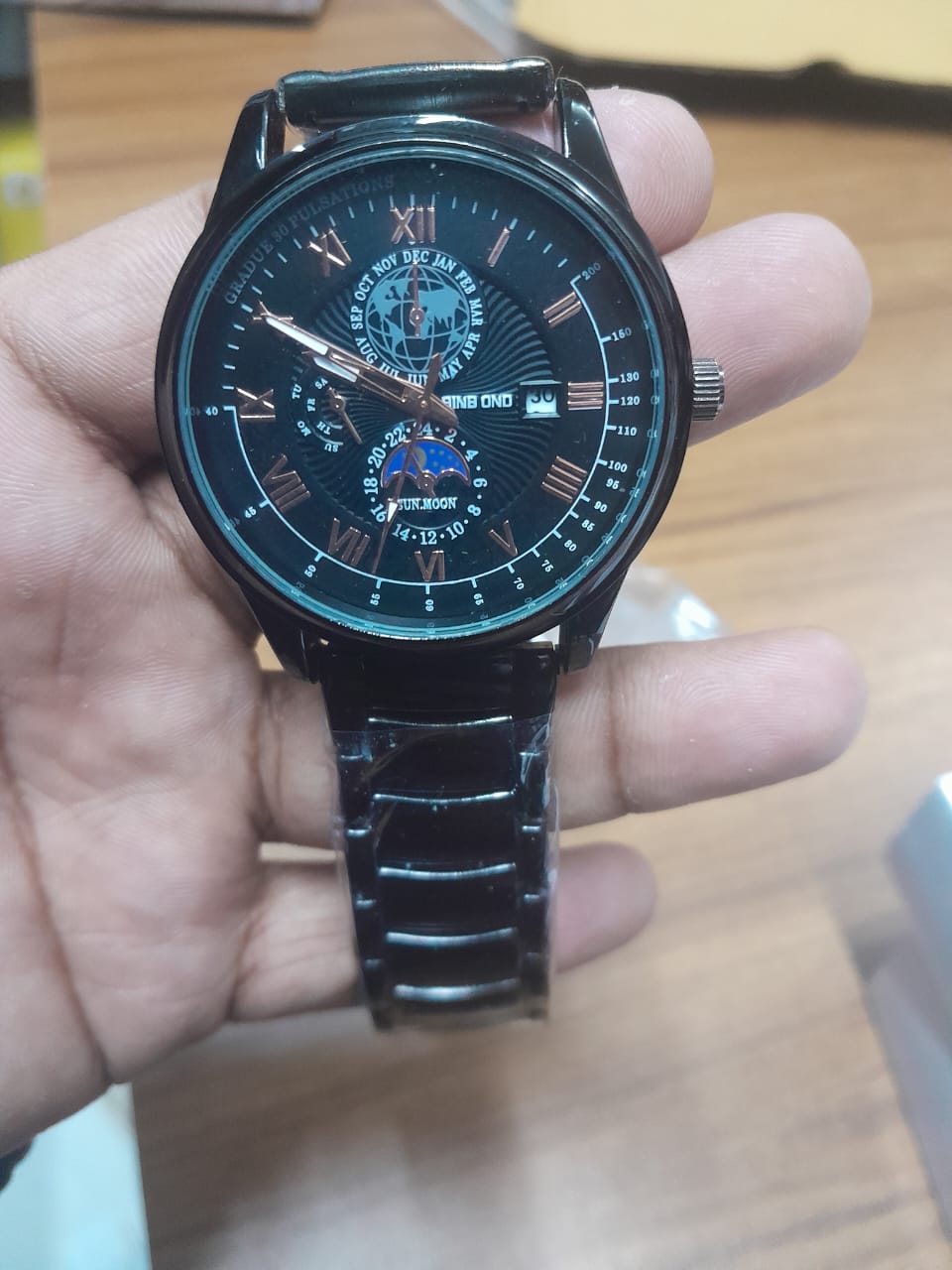 🤍💖 BINBOND B3982 New Style Silver Men Quartz Watch Authentic Stainless Steel Band Date Display Dials Decoration Watch 🤍💖
