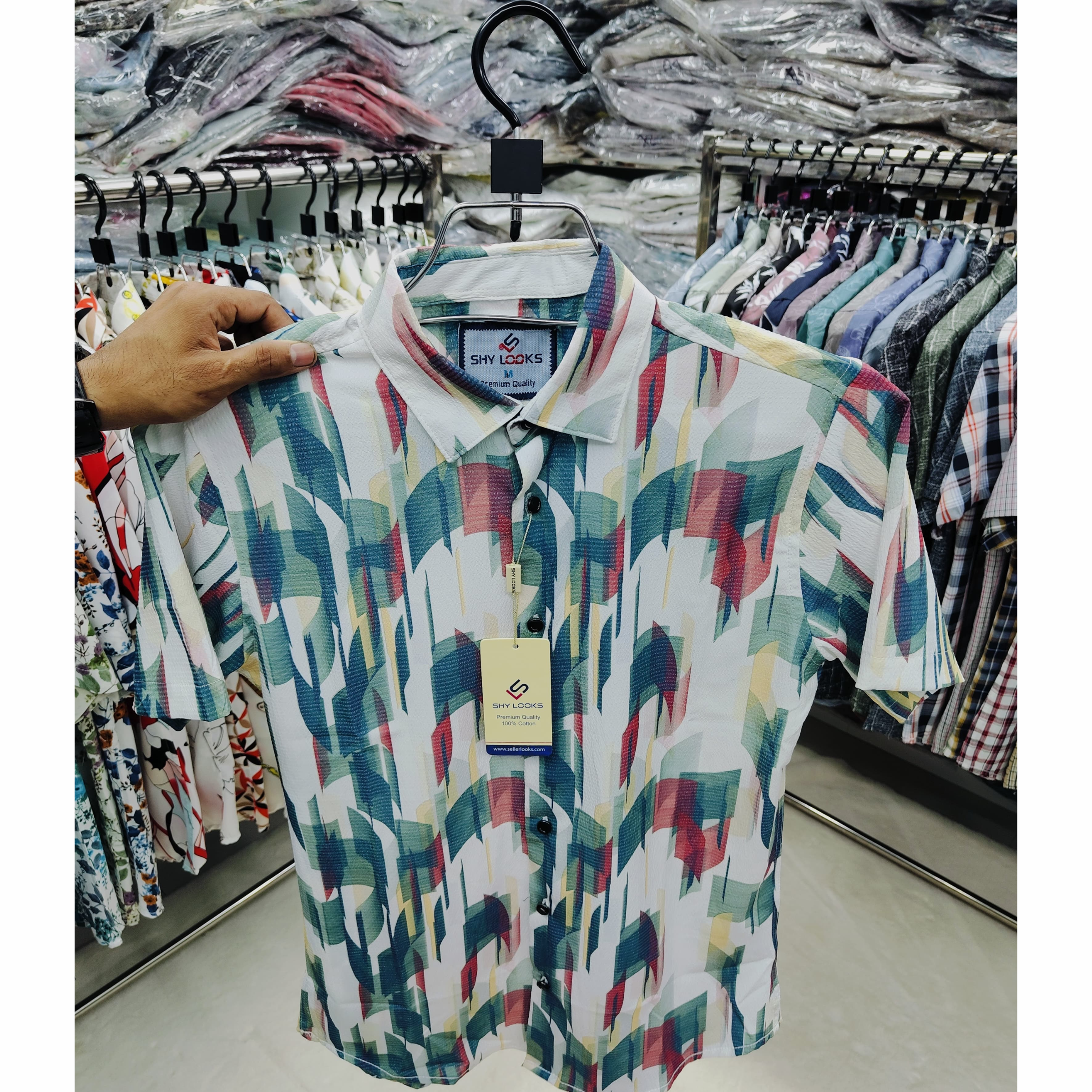 🤍💖 Premium Pop-Corn Half Sleeve Shirt For Men's 🤍💖