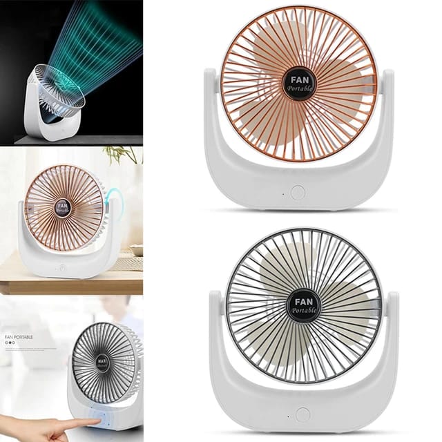 🤍💖 Desktop Mini Fan, Wide Angle Portable Rechargeable Desk Fan 🤍💖