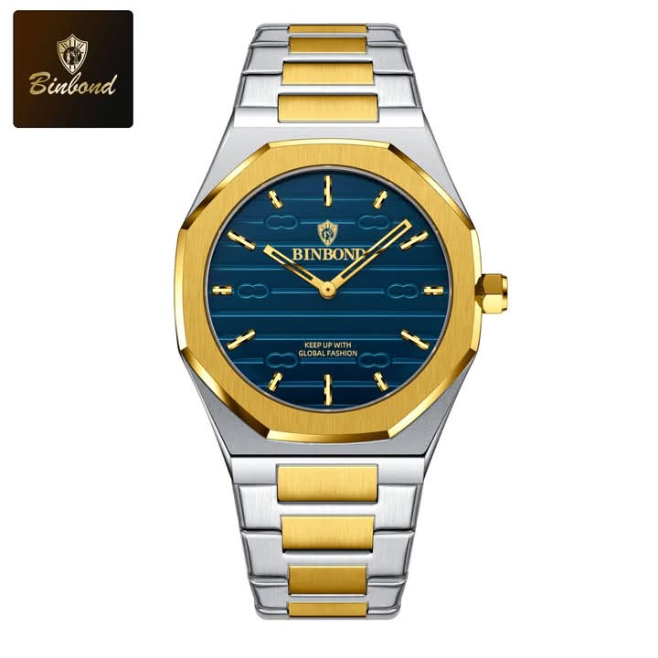 🤍💖 BINBOND 818 Stainless Steel Quartz Fashionable Premium Watch 🤍💖
