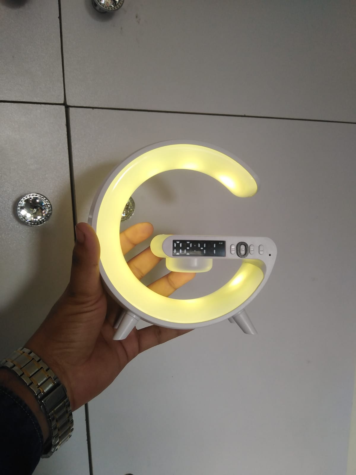 🤍💖 Smart Table Lamp with Wireless Charger, App Control,Sunrise WakeUp Light, RGB Lamp, Clock, Alarm, Mini Bluetooth Speaker, Dimmable Night Light Lamp Alarm Clock G63 🤍💖