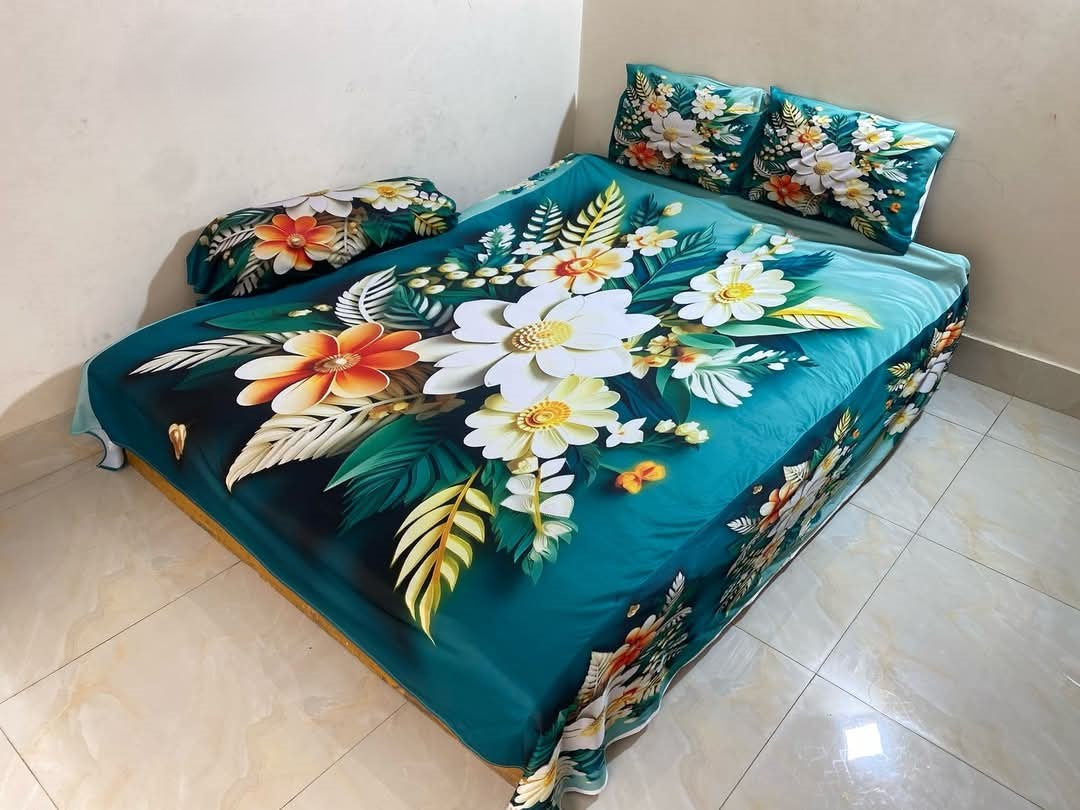 🤍💖 China Premium 3D Design Bed Sheet 🤍💖