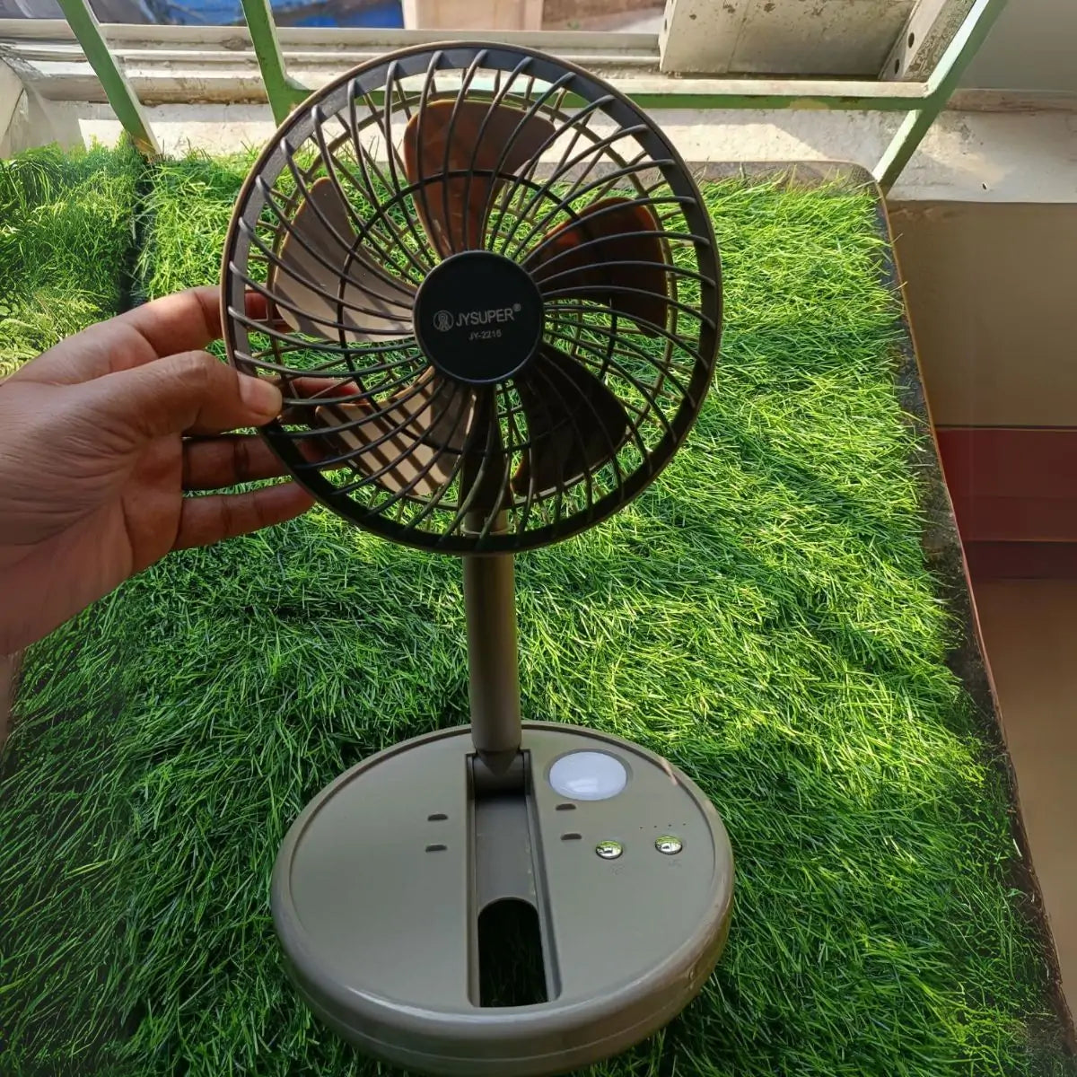 🤍💖 JY-2215 JYSUPER Professional Rechargeable Fan with LED Light 🤍💖