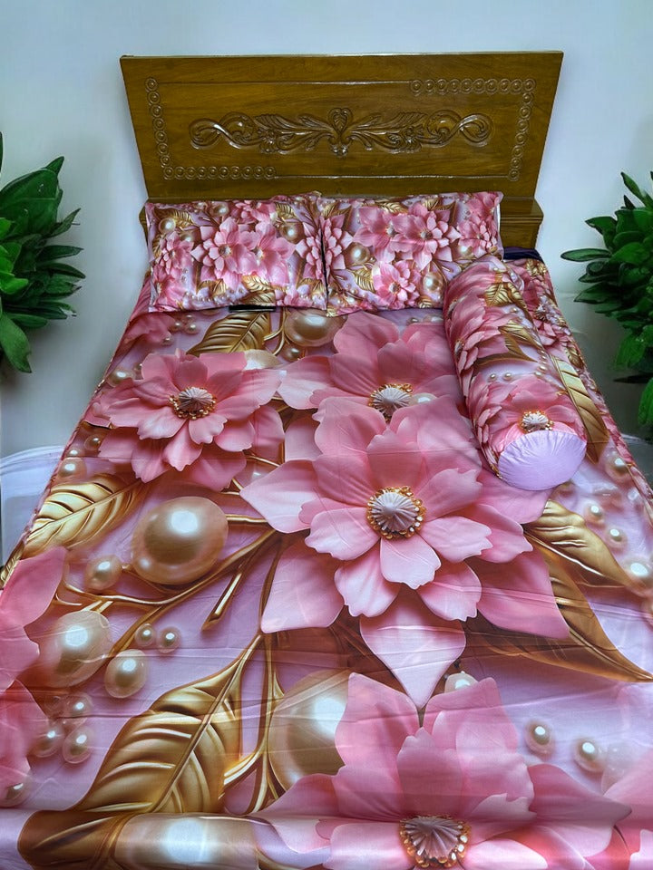 🤍💖 China Premium 3D Design Bed Sheet 🤍💖