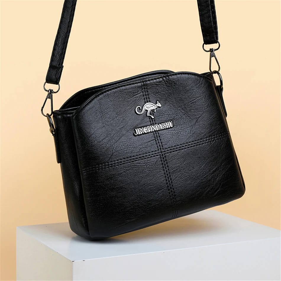 🤍💖 3 Layers Luxury Messenger Crossbody Bags (Black) 🤍💖