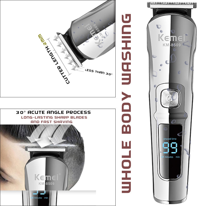 🤍💖 Kemei KM-8509 Waterproof Hair Clipper and Beard Trimmer for Men 🤍💖