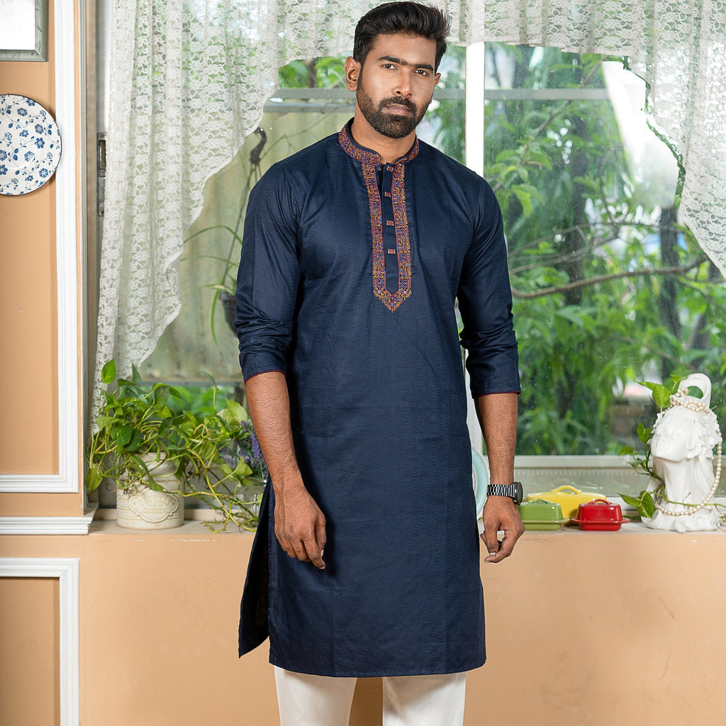 🤍💖 Indian Cotton Gorgeous Karchupi Panjabi 🤍💖